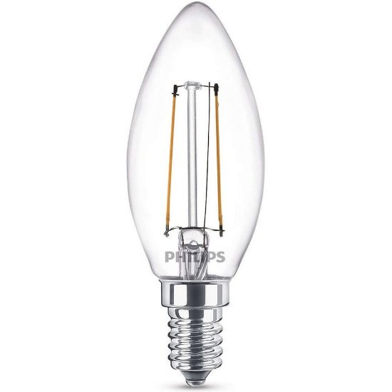 Picture of Philips LED Bulb Filament 2-25W E14 WW B35 ND 1CT APR