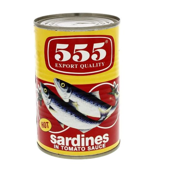 Picture of 555 Hot Sardines In Tomato Sauce 425g