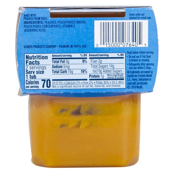 Picture of Gerber Baby Food Peach 226g