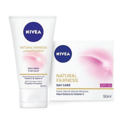 Picture of Nivea Natural Fairness Day Face Cream SPF 30 50ml + Face Wash 100ml