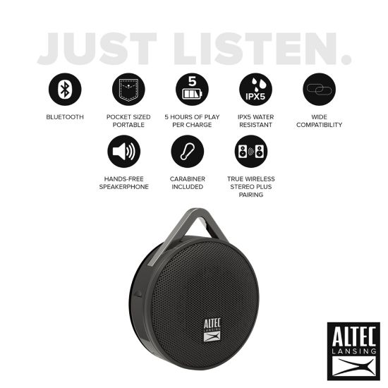 Picture of Altec Lansing Orbit Go Bluetooth Speaker IMW356 Black