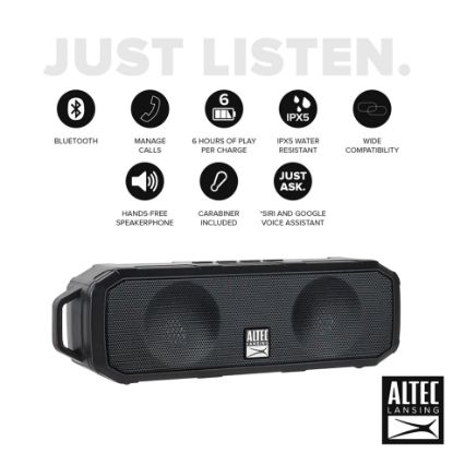 Picture of Altec Lansing Fury Wireless Bluetooth Speaker W340N Black