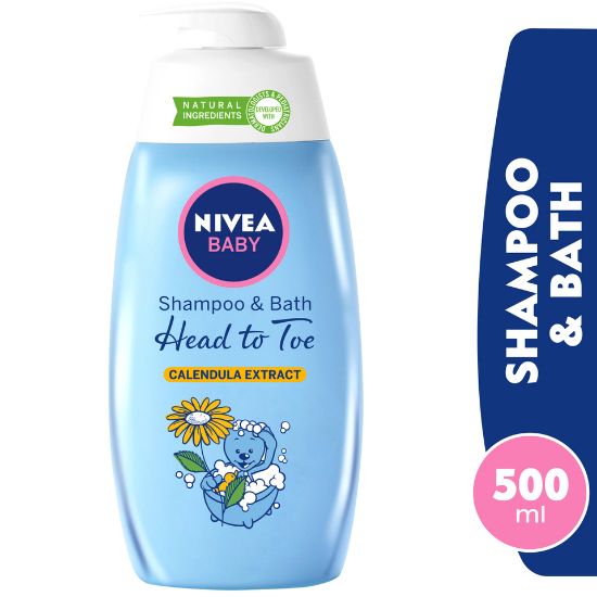 Picture of Nivea Baby Head To Toe Shampoo And Bath Calendula Extract 500ml