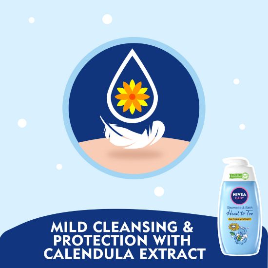 Picture of Nivea Baby Head To Toe Shampoo And Bath Calendula Extract 500ml