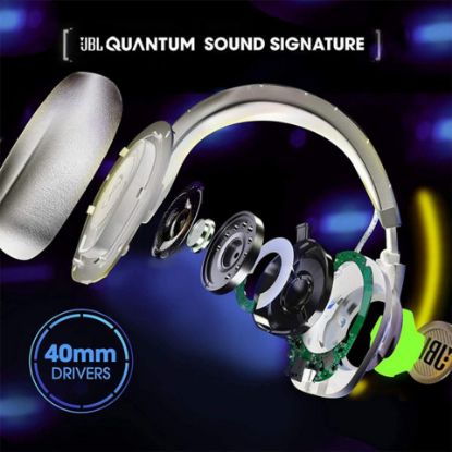 Picture of JBL QUANTUM100WHT Wired Over Ear Headphones White