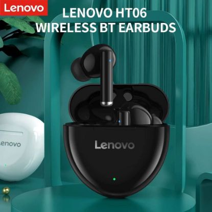 Picture of Lenovo HT06-BK Bluetooth Earbuds, Black