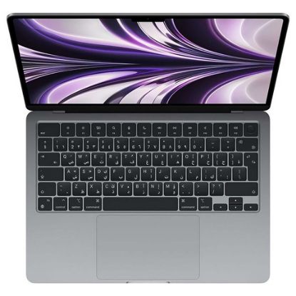 Picture of Apple MacBook Air MLXW3AB/A, Apple M2 chip with 8-core CPU and 8-core GPU,8GBRAM,256GB SSD,macOS Monterey,Space Grey,Arabic/English Keyboard