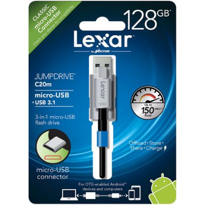 Picture of Lexar Jump Drive Micro USB lash Drive C20M-128BBEU 128GB