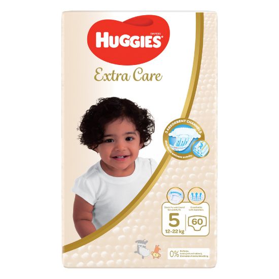 Picture of Huggies Extra Care Diaper Size 5 12-22kg 60 pcs