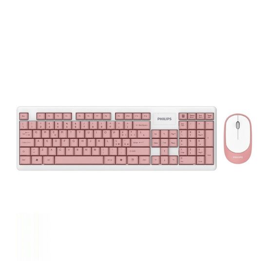 Picture of Philips Wireless Keyboard & Mouse Combo, Pink Colour