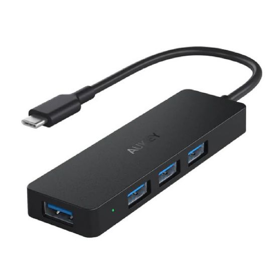 Picture of AUKEY CBC64 USB C Hub Ultra Slim with 4 USB 3.0 Data Ports Black