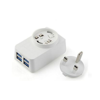 Picture of Trands Portable 4 Port USB AC Adapter With Replaceable Plug AD134