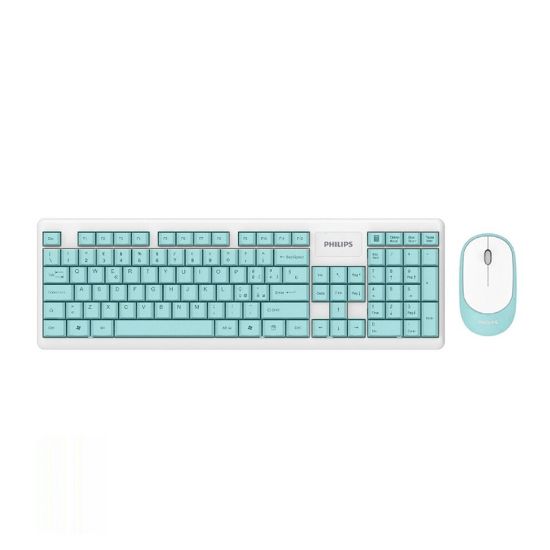 Picture of Philips Wireless Keyboard & Mouse Combo, Mint Colour