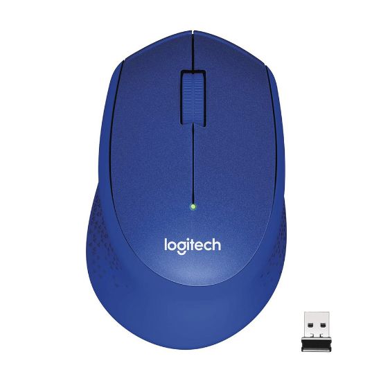 Picture of Logitech M330 Silent Plus Wireless Mouse,2.4GHz with USB o Receiver,Blue