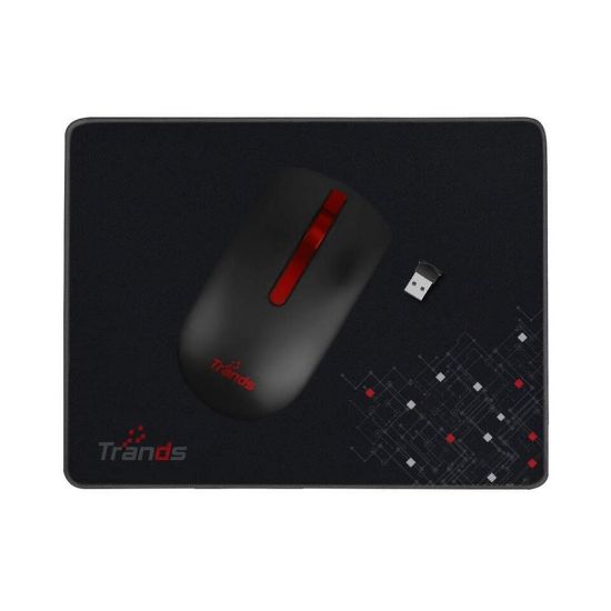 Picture of Trands Wireless Optical Mouse with o Receiver and Mouse Pad Combo MR127