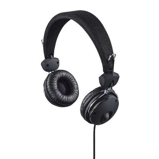 Picture of Hama “Fun4Phone” headphones (184016), on-ear, microphone, cable guide on one side,Black