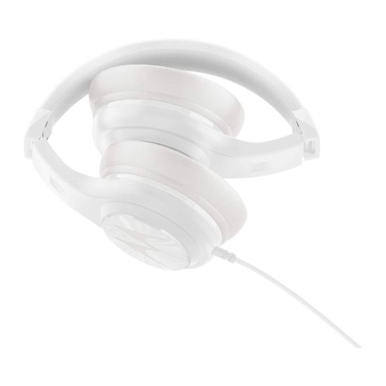 Picture of Motorola Pulse 120, Wired Headphones with Enhanced Bass, In-Line Mic and Voice Assistant Compatible with 3.5mm Aux, White