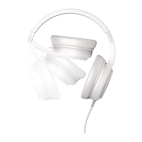 Picture of Motorola Pulse 120, Wired Headphones with Enhanced Bass, In-Line Mic and Voice Assistant Compatible with 3.5mm Aux, White