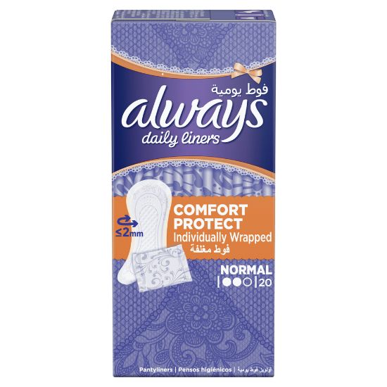 Picture of Always Daily Liners Comfort Protect Individually Wrapped 20pcs