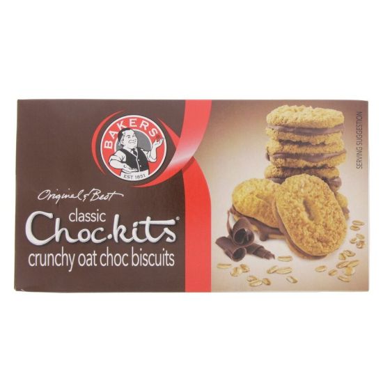 Picture of Bakers Classic Choc Kits Crunchy Oat Choc Biscuits 200g