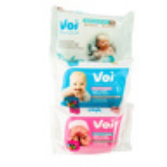 Picture of Voi Travel Pack Baby Wipes 3 x 25pcs