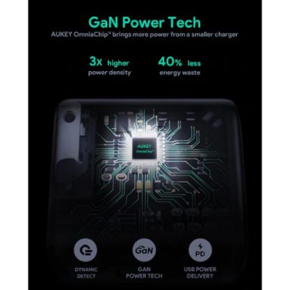 Picture of Aukey PA-B3 65W Dual-Port Power Deliver Charger with GaN Power Tech