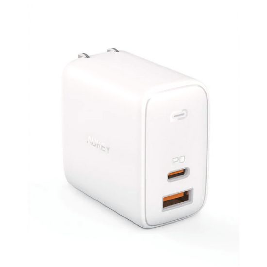 Picture of AUKEY Dual-Port PA-B3 65W Fast USB C Charger White