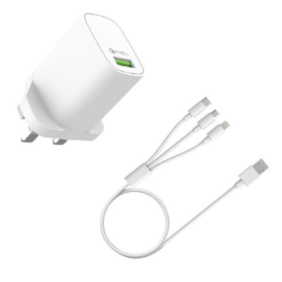 Picture of Iends Travel Charger With 3IN1 Cable AD327