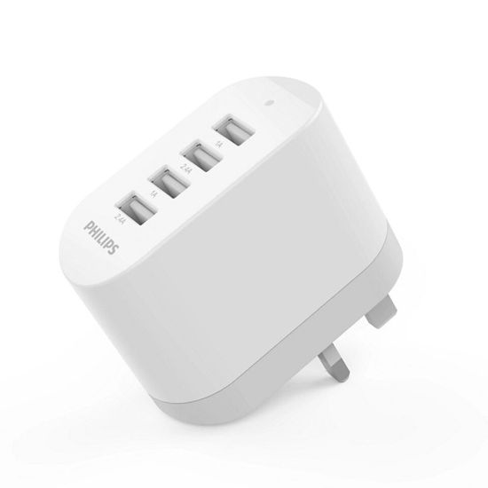 Picture of Philips Ultra Fast Wall Charger with 4 USB Ports DLP2310GB