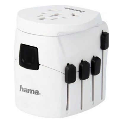 Picture of Hama 128200 World Pro Plus World Travel Adapter Plug 3Pins