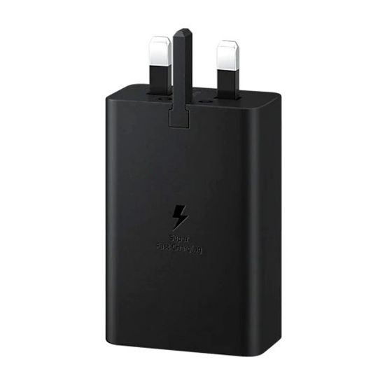 Picture of Samsung 65 W Super Fast Charging Power Adapter Trio, EP-T6530NBEGAE, Black