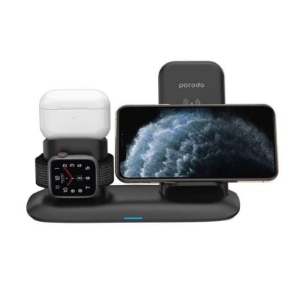 Picture of Porodo 4 in 1 Charging Dock PD-W02-BK Black