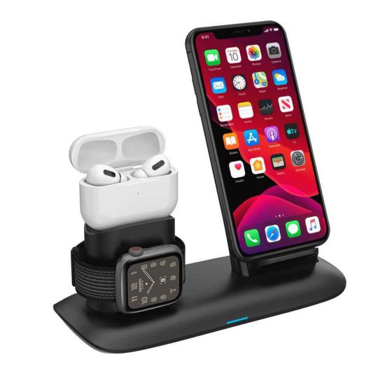 Picture of Porodo 4 in 1 Charging Dock PD-W02-BK Black