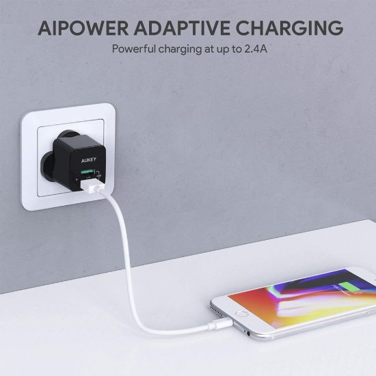 Picture of Aukey PA-U32 12W Universal Dual Port AiPower Mini Portable Travel Charger