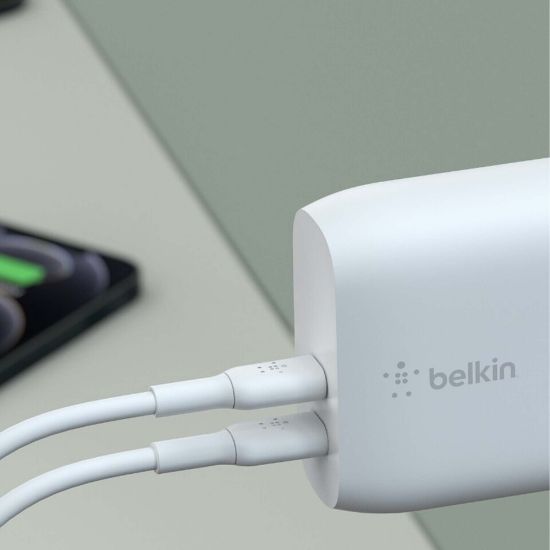 Picture of Belkin WCB006myWH Dual 20W USB-C PD Charger