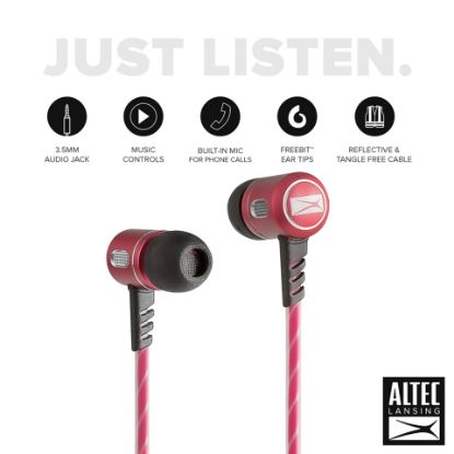 Picture of Altec Lansing Wired Earphone MZX147 Red