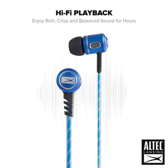 Picture of Altec Lansing Wired Earphone MZX147 Blue