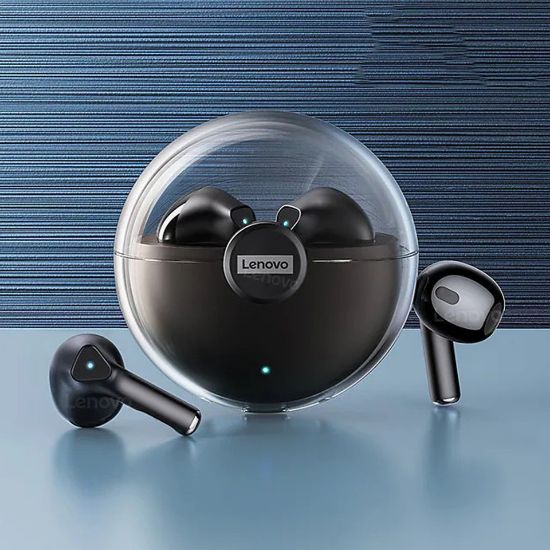 Picture of Lenovo LP80 True Wireless Headphones TWS Earbuds Bluetooth5.0 Ergonomic Design Black