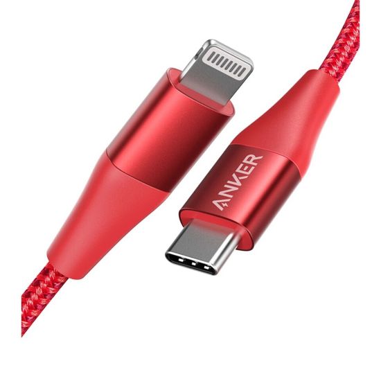 Picture of Anker powerline + II USB C cable with lighting connector 3FT Red