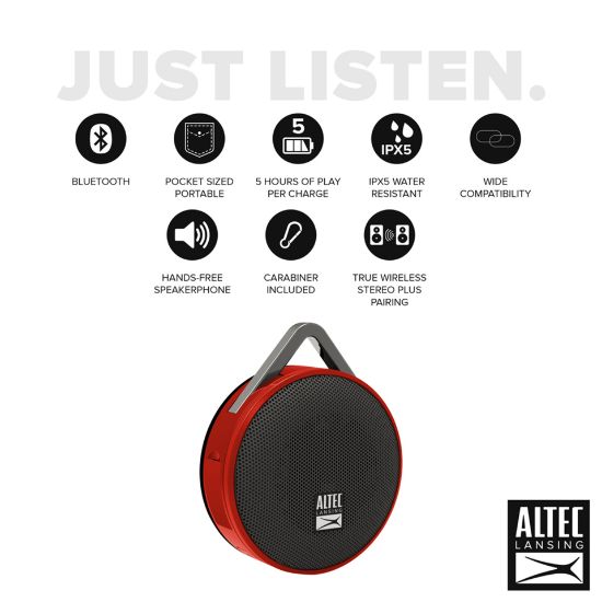 Picture of Altec Lansing Orbit Go Bluetooth Speaker IMW356 Red