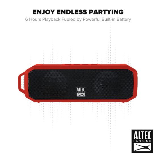 Picture of Altec Lansing Fury Wireless Bluetooth Speaker IMW340N Red