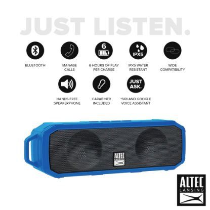Picture of Altec Lansing Fury Wireless Bluetooth Speaker W340N Blue