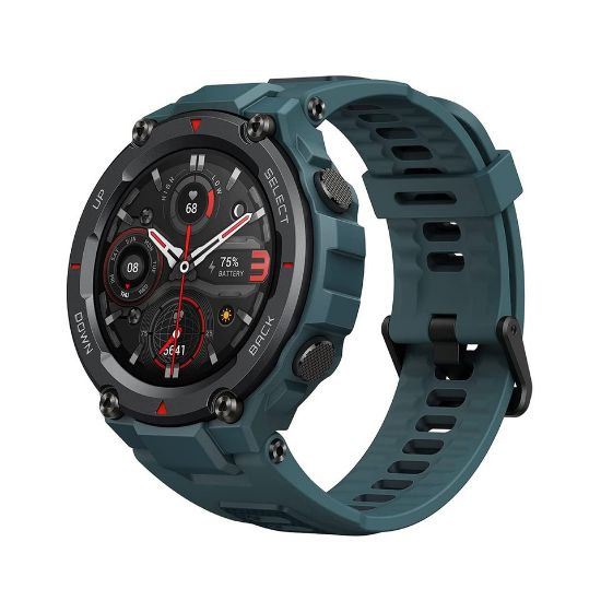 Picture of Amazfit T-Rex Pro Smart Watch(A2013 ) with GPS, Outdoor Fitness Watch for Men, Military Standard Certified, 100+ Sports Modes, 10 ATM Waterproof, 18 Day Battery Life, Blood Oxygen Heart Rate Monitor,Steel Blue