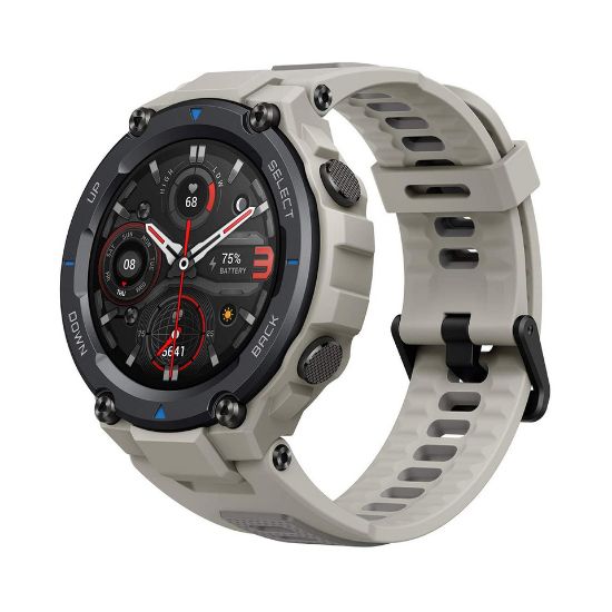 Picture of Amazfit T-Rex Pro Smart Watch(A2013 ) with GPS, Outdoor Fitness Watch for Men, Military Standard Certified, 100+ Sports Modes, 10 ATM Waterproof, 18 Day Battery Life, Blood Oxygen Heart Rate Monitor,Desert Grey