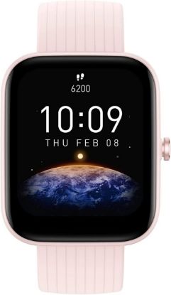Picture of Amazfit Bip 3 (A2172-BIP-3-PINK) Smart Watch for Android iPhone, Health Fitness Tracker with 1.69" Large Display,14-Day Battery Life, 60+ Sports Modes, Blood Oxygen Heart Rate Monitor, 5 ATM Water-Resistant (Pink)