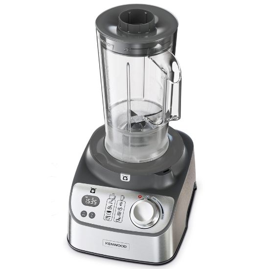 Picture of Kenwood Food Processor 1000W with Blender, Grinder Mill, Dual Metal Whisk, Dough Maker, Citrus Juicer, Express Serve/Salad Maker, Kitchen Scale/Weighing Tray FDM71.690SS Silver