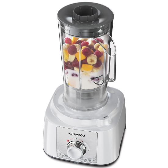 Picture of Kenwood Food Processor 1000W Multi-Functional with 3 Stainless Steel Disks, Blender, Grinder Mill, Juicer Extractor, Whisk, Dough Maker, Citrus Juicer FDP65.750WH White