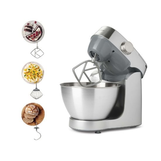 Picture of Kenwood Stand Mixer Kitchen Machine PROSPERO+ 1000W with 4.3L Stainless Steel Bowl, K-Beater, Whisk, Dough Hook KHC29.A0SI Silver