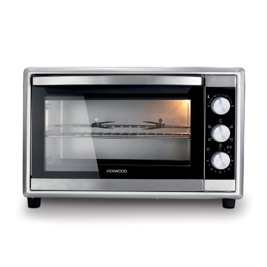 Picture of Kenwood Double Glass Door Home Baking Multifunctional Full-Automatic Large-Capacity Electric Oven with Rotisserie, Silver, 70 litres,2200W, MOM70