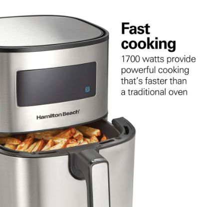Picture of Hamilton Beach Digital Air Fryer with 8 Pre-sets Function, 5.6 L, 1700 W, Silver, 35075-ME